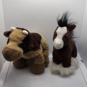 Ganz Soft Plush Farm Animals Cow & Horse